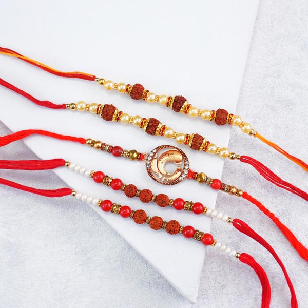 Set of Five Enchanting Rakhis