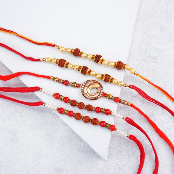 Set of Five Enchanting Rakhis