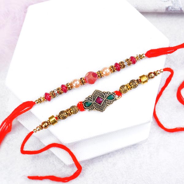 Two Rakhis with Dry Fruits for Brothers To Malaysia