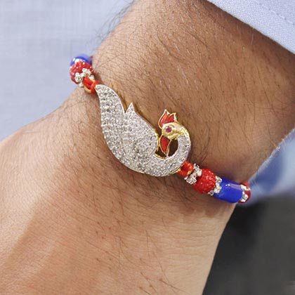 Charming Peacock AD Rakhi