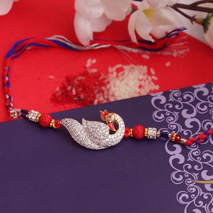 Charming Peacock AD Rakhi