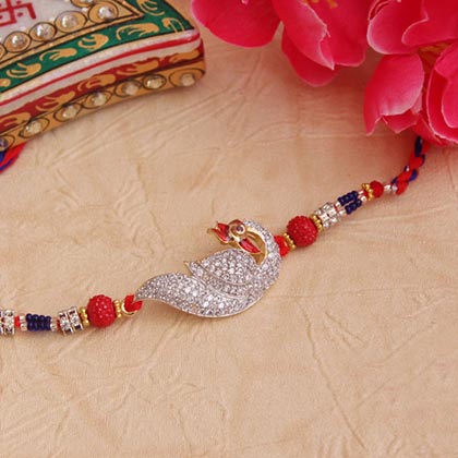 Charming Peacock AD Rakhi