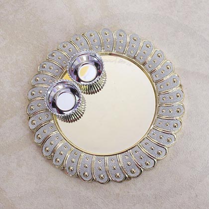 Sparkling AD Peacock Rakhi Hamper