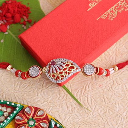 Attractive AD Stone Rakhi