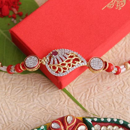 Attractive AD Stone Rakhi