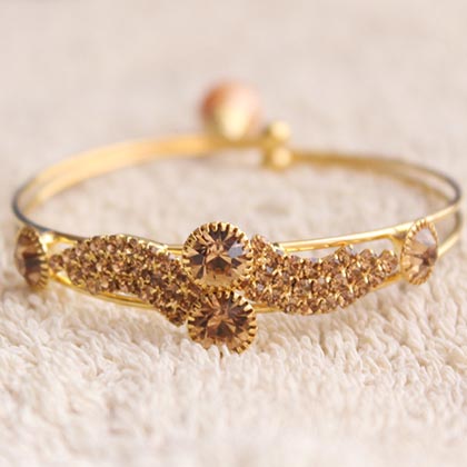 Golden Finish Bracelet Lumba Rakhi