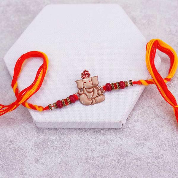 Ganesha Rakhi and Dryfruits Box Next Day Delivery