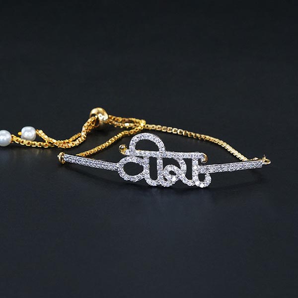 Veera Bracelet Rakhi with Chocolates N Buddha Statue Next Day Delivery