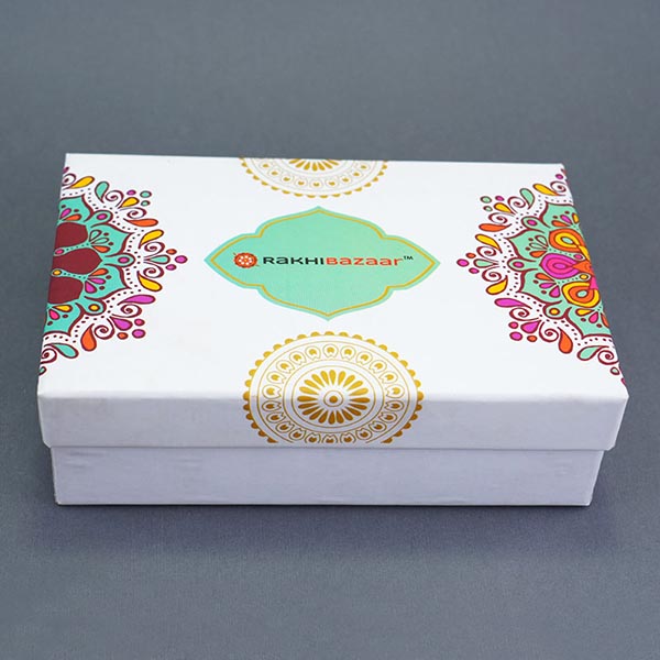 Pair of AD Rakhis with Dry Fruits for Brothers Next Day Delivery