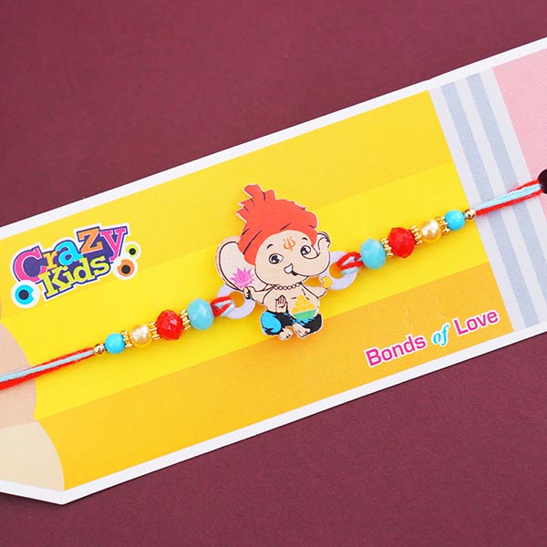 Couples Rakhi N Kids Ganesha Rakhi with Chocolates Combo Next Day Delivery