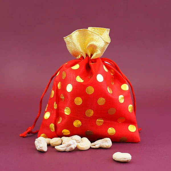 AD Ek Onkar Rakhi with Dry Fruits in Potli Gift Hamper