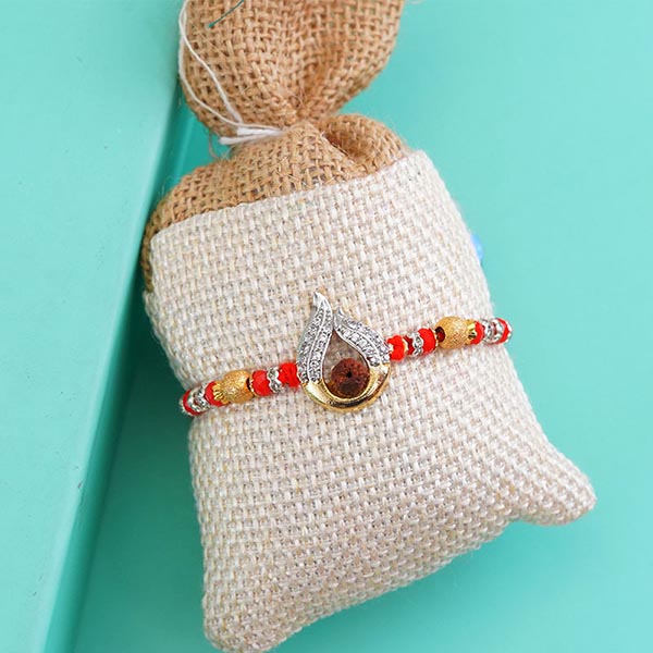 AD Rudraksha Rakhi for brother Next Day Delivery