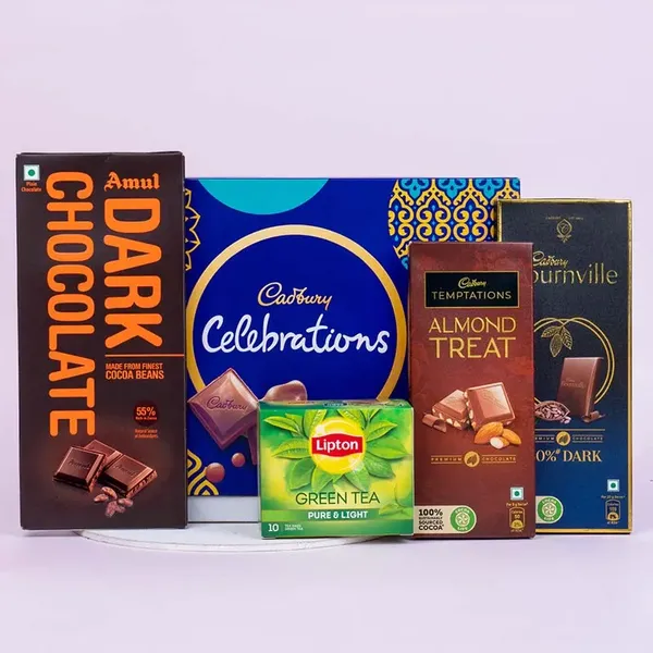 Bhaiya Bhabhi Rakhi and Kids Rakhi with Chocolates Combo