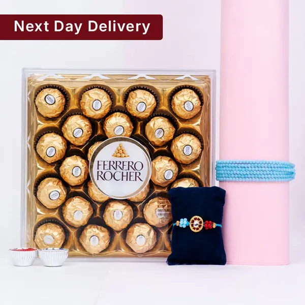 Bhaiya Bhabhi Rakhi with Ferrero Rocher Combo