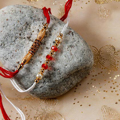 Beaded Bhaiya Rakhi Set