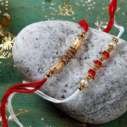 Beaded Bhaiya Rakhi Set