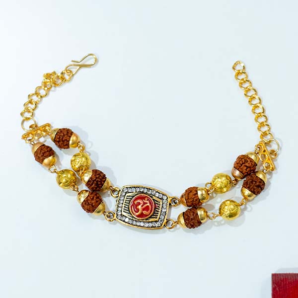 Om Rudraksha Designer Rakhi Bracelet Same Day Delivery In Delhi NCR