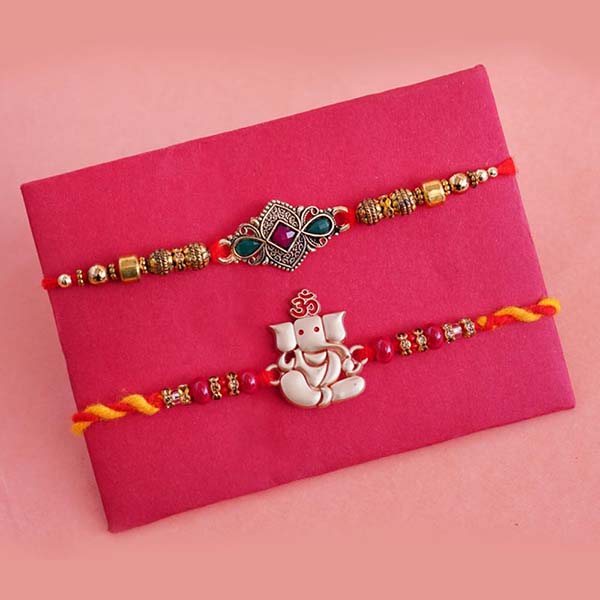 Set of Four Ethnic Rakhi Gift Hamper Same Day Delivery In Delhi NCR