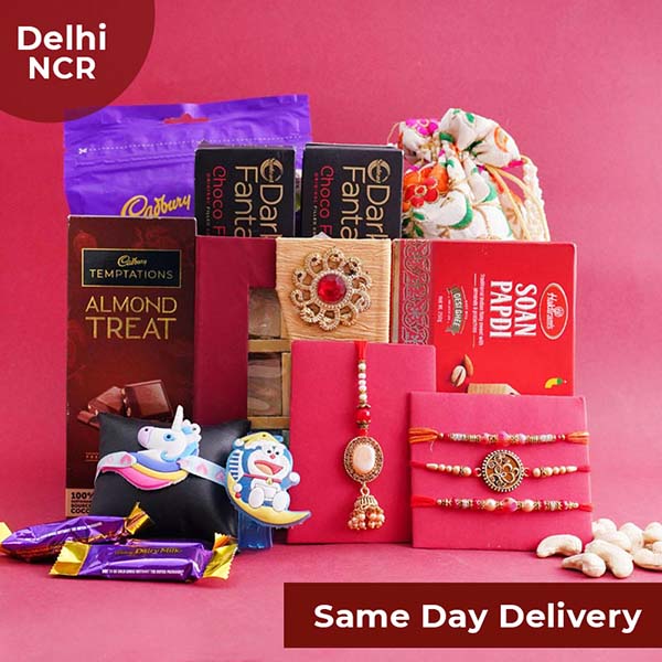 Family Rakhi Set Gift Hamper  Same Day Delivery In Delhi NCR