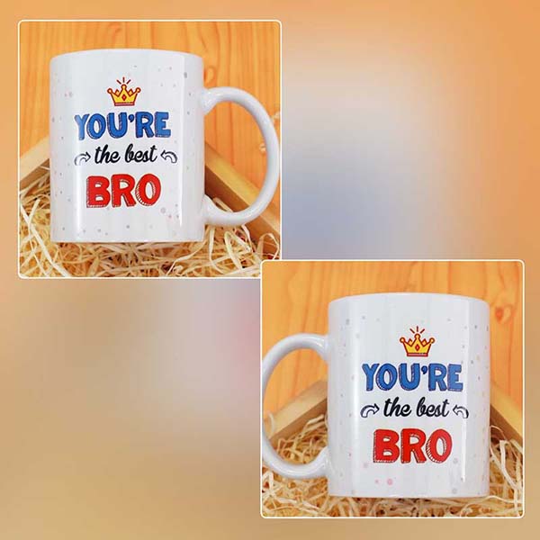 Swastika Rakhi with Bottle N Mug Gift Hamper Same Day Delivery In Delhi NCR