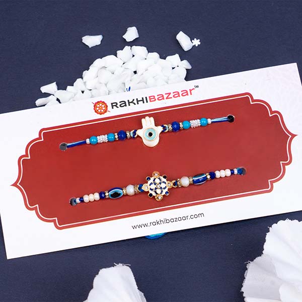 Set of 2 Rakhi with Haldiram Sweet Box Same Day Delivery In Delhi NCR