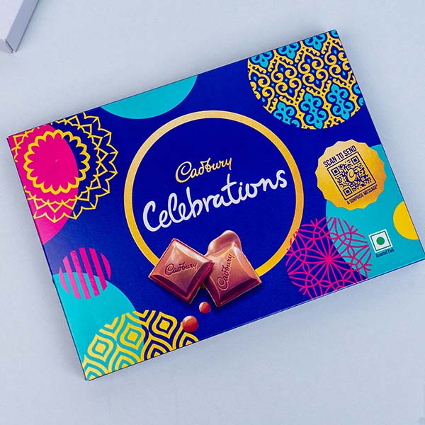 Designer Rakhi with Cadbury Celebration Same Day Delivery In Delhi NCR