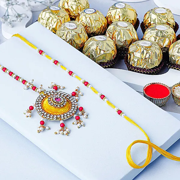 Lumba Beads Rakhi N Ferrero Indulgence