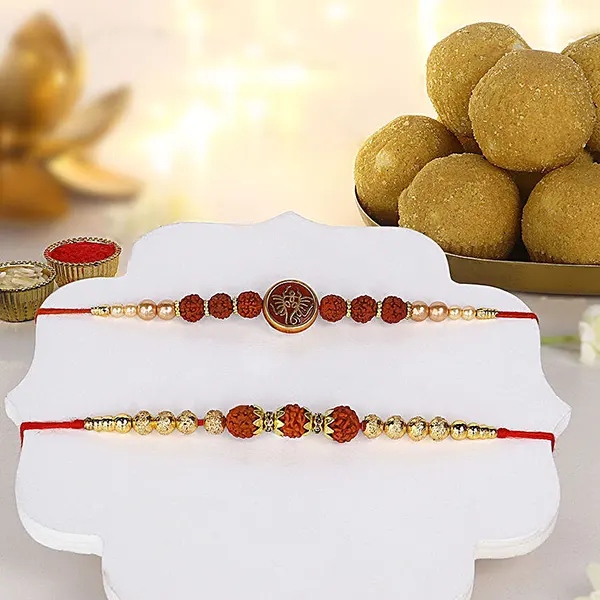 Serene Spirit Rudraksha Rakhi N Besan Laddoo Treat