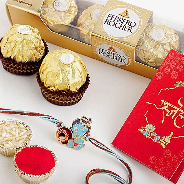 Makhan Chor Rakhi For Kids N Decadent Ferrero Treats