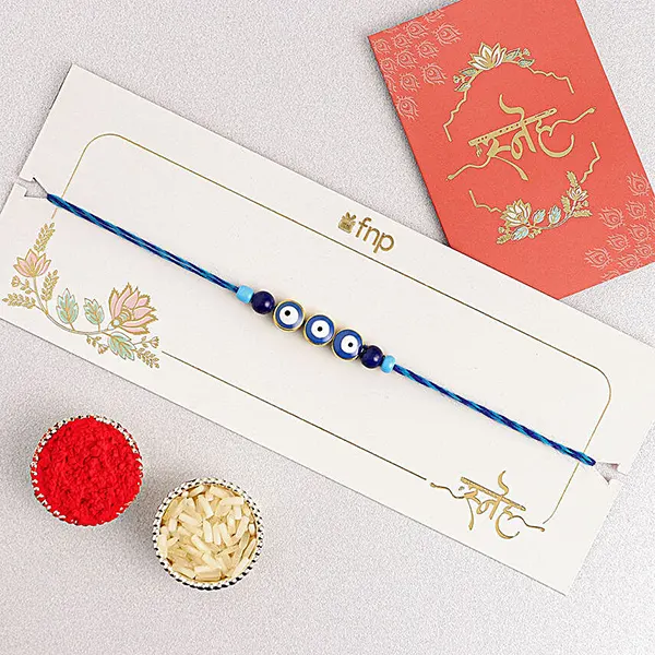 Minamalistic Navy Evil Eye Rakhi