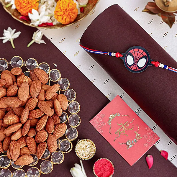 Spider Web Rakhi For Kids N Almond Crunch