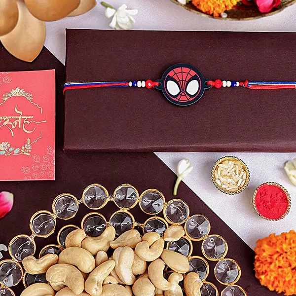 Spider Web Rakhi For Kids N Nuts Combo