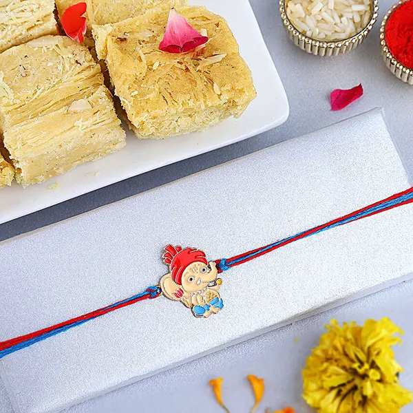 Bal Ganesha Rakhi N Soan Papdi Bliss