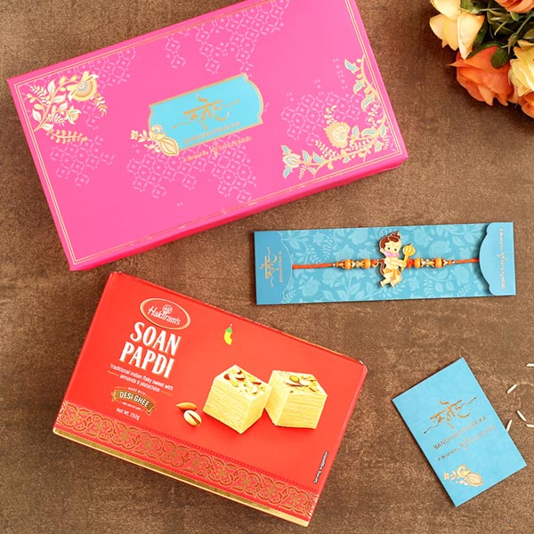 Bal Hanuman Kids Rakhi And Soan Papdi - Singapore