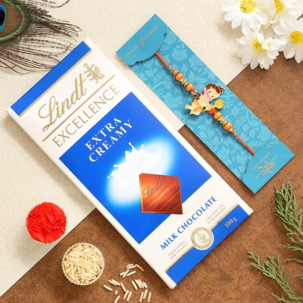 Bal Hanuman Kids Rakhi And Lindt - Singapore