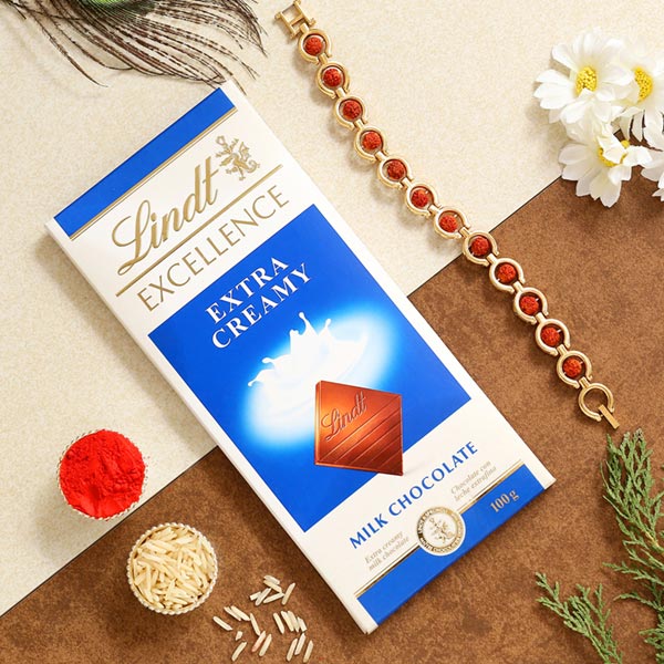 Spiritual Rudraksha Bracelet Rakhi And Lindt