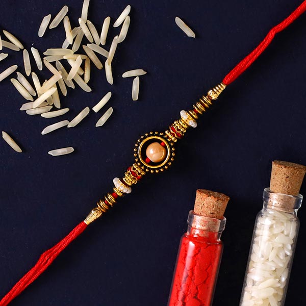 Pearl In A Circle Mauli Rakhi