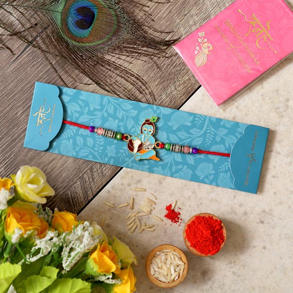 Spiritual Bal Krishna Rakhi For Kids - Singapore