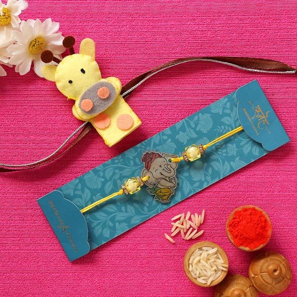 Giraffe & Bal Ganesha Kids Rakhis