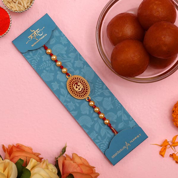 Ethnic Om Rakhi & Gulab Jamun Tin