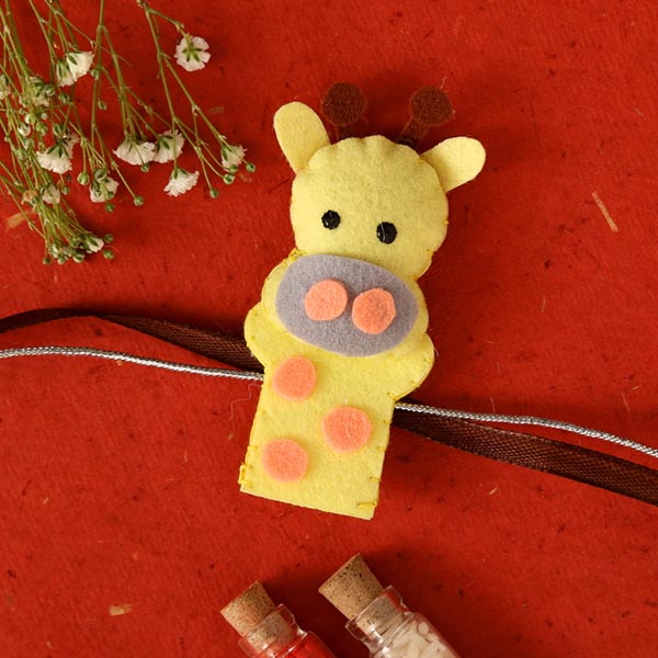 Cute Giraffe Shaped Rakhi For Kids