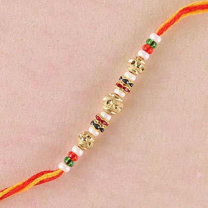 Yellow Red Combination Rakhi
