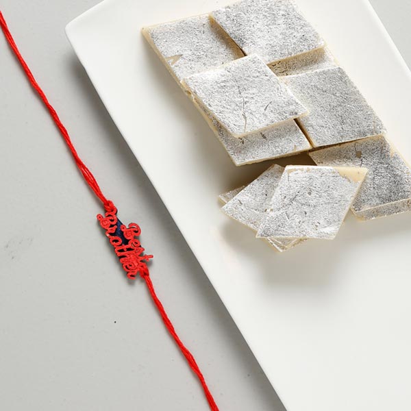Best Brother Rakhi with Kaju Katli Sweet