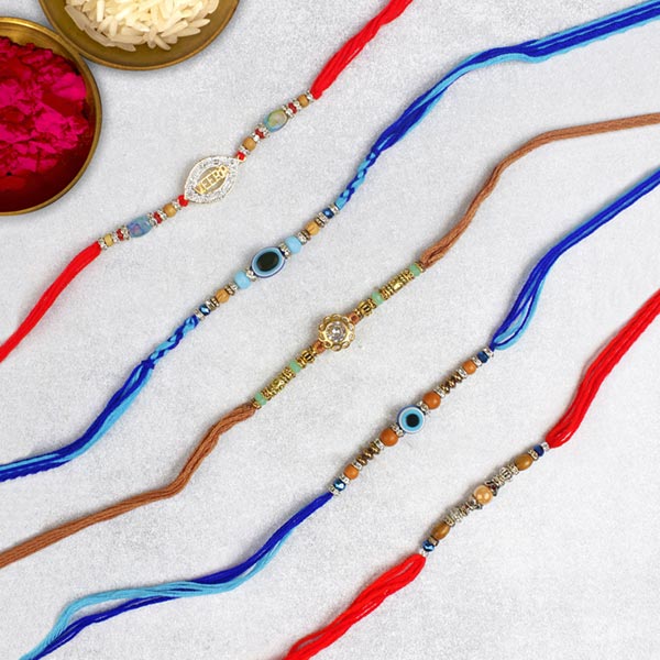 Fascinating Five Set of Rakhis For UK