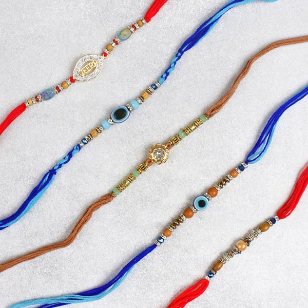 Fascinating Five Set of Rakhis For UK