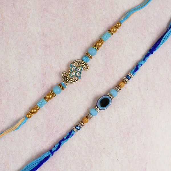 Designer Beaded Rakhis Set of Two For UK