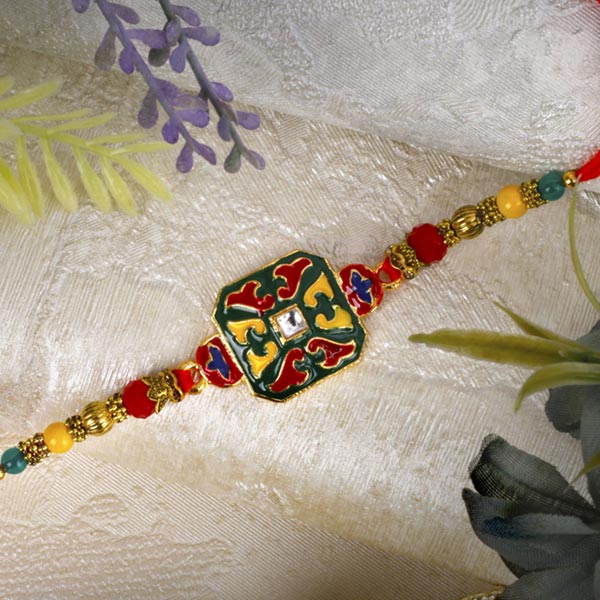 Stunning Blue Eye Bead Rakhi For UK