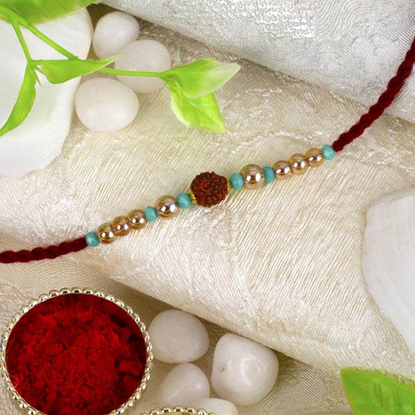 Five Rudraksha Fancy Rakhi For UK
