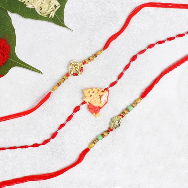 Set of Three Elegant Rakhis For UK