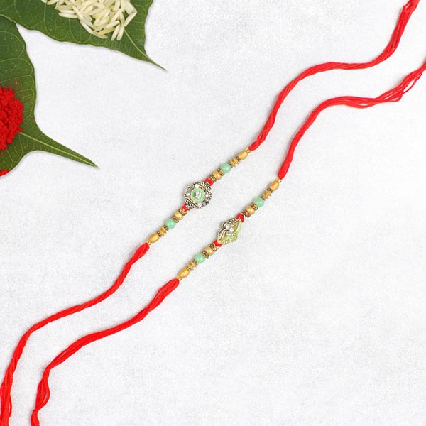 Astounding Diamond Rakhis Set of TwoFor UK
